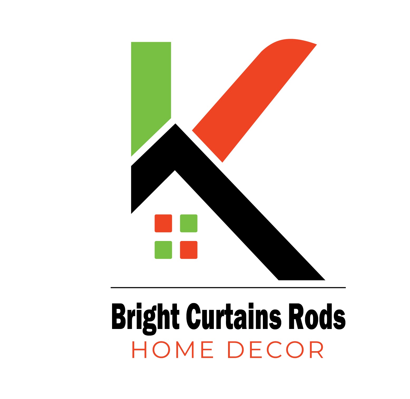 Bright Curtains and Rods